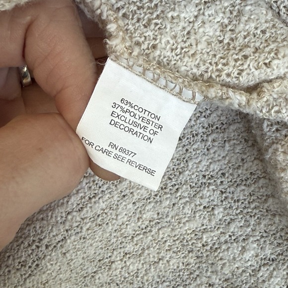 Wrangler Sweater Women's Size L Cream Lace Coastal Cowgirl Lagenlook Cottagecore - Picture 7 of 9